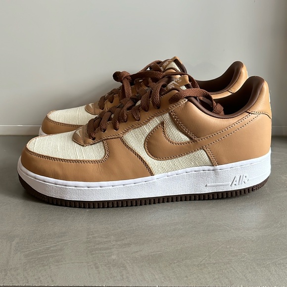 Nike Air Force 1 QS Natural, Underbrush and Acorn Sneakers - Picture 2 of 12